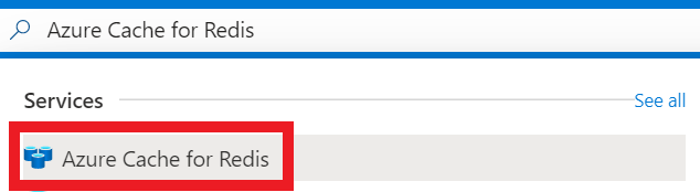 搜索 Azure Redis 缓存。