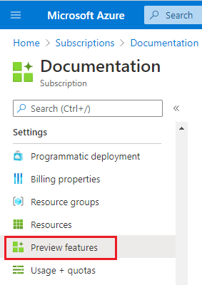Azure 功能菜单的屏幕截图。