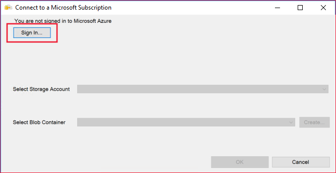 Screenshot 演示如何登录到 Azure.