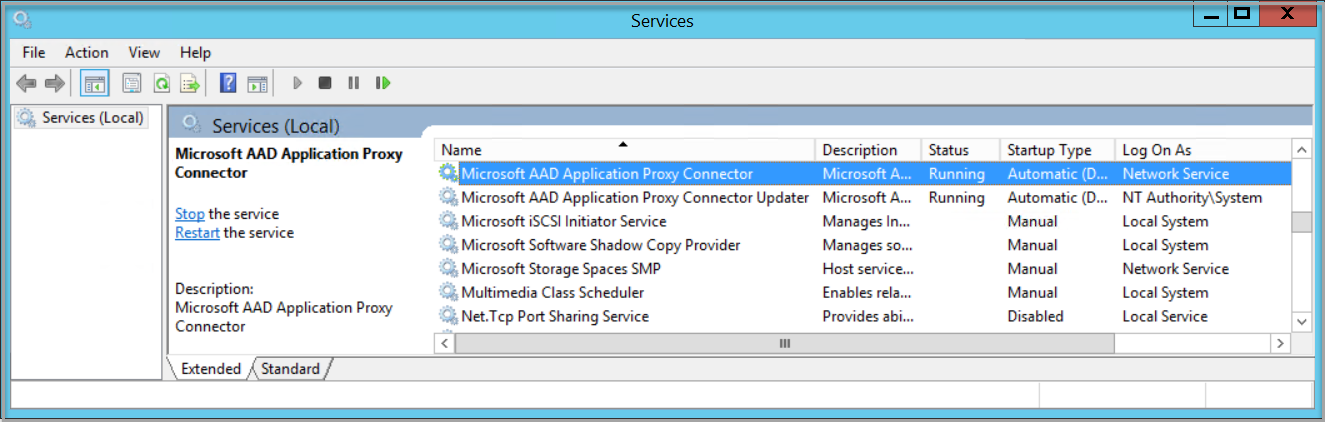 在 services.msc 中的 Microsoft Entra 专用网络连接器服务。