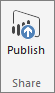 显示 Power BI Desktop 发布操作的屏幕截图。