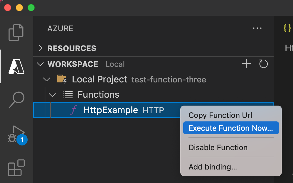 立即从 Visual Studio Code 执行函数