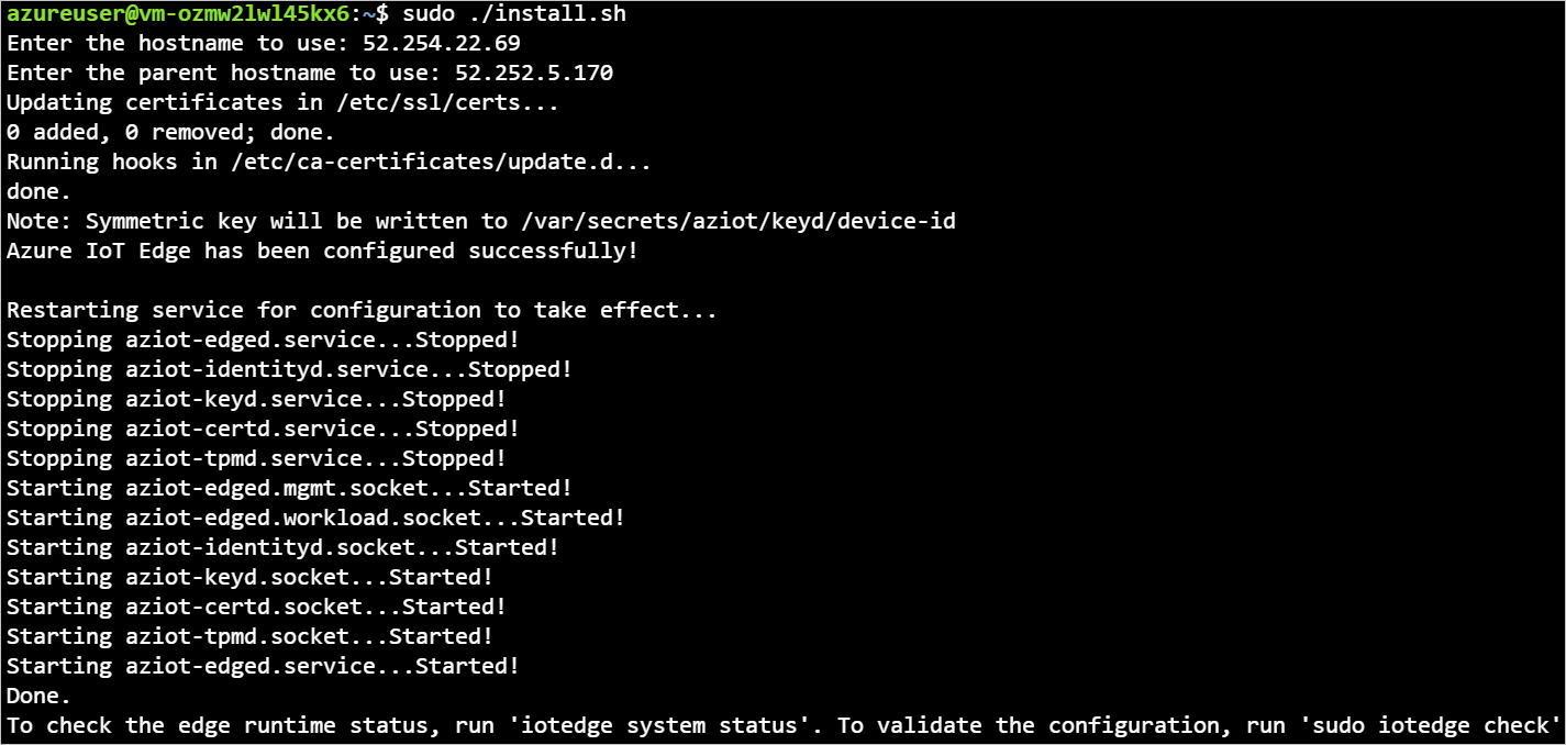 安装配置捆绑包更新设备上的 config.toml 文件，并自动重启所有IoT Edge服务