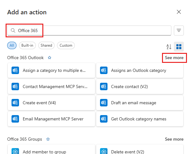 显示选择 Office 365 的截图。