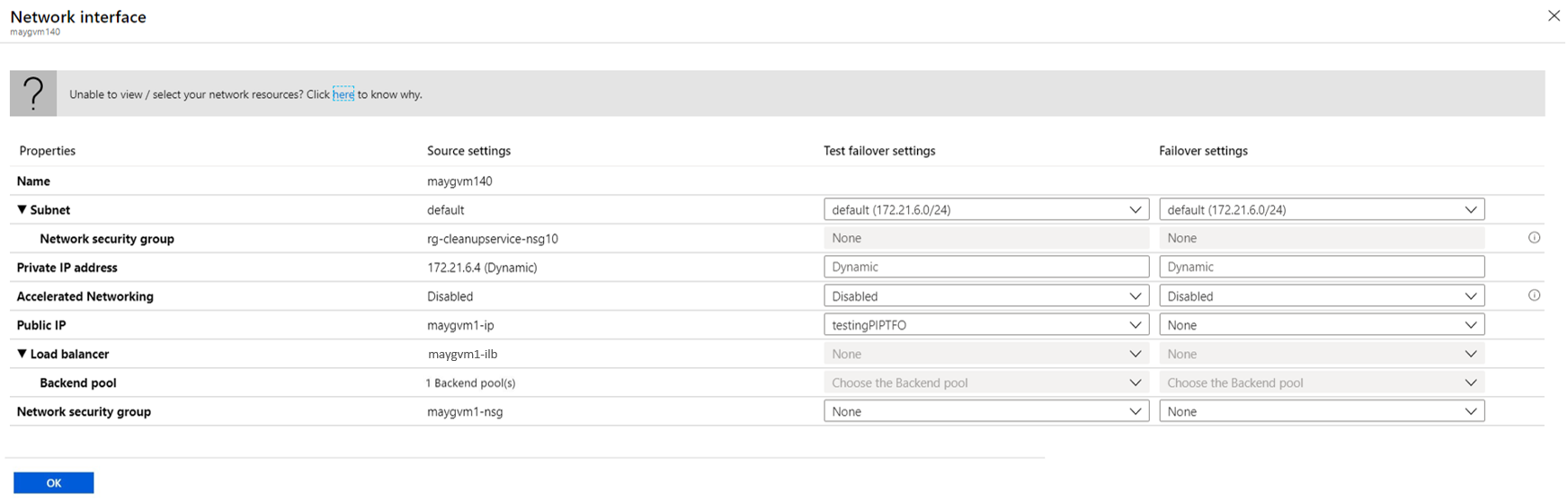 Edit the NIC configuration