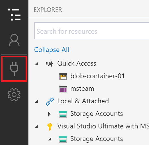 连接 Azure 存储选项