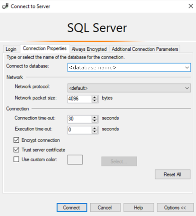 SQL Server连接属性