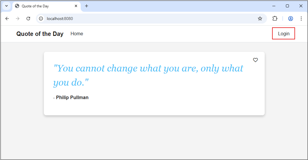 用户登录前的 Gin Web 应用的屏幕截图。