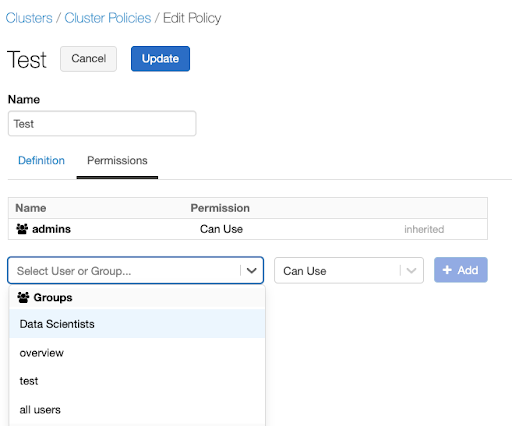 将策略分配给组