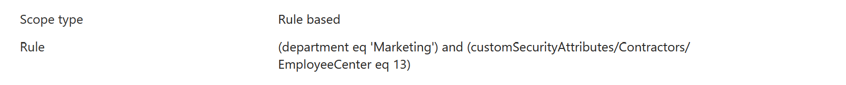 自定义安全属性作为范围的屏幕截图。