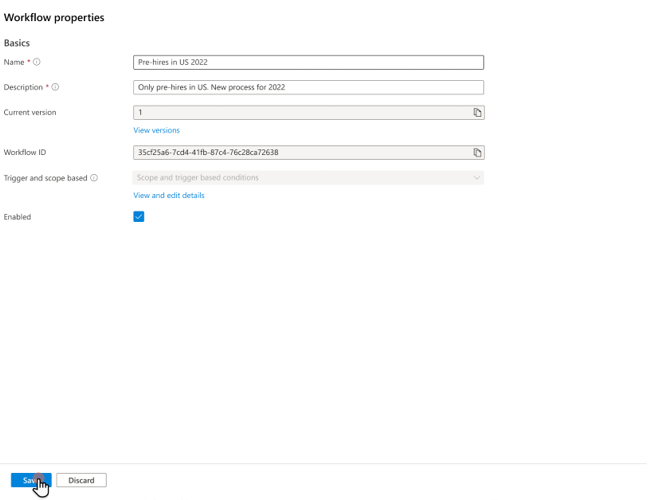 基本属性屏幕的屏幕截图。