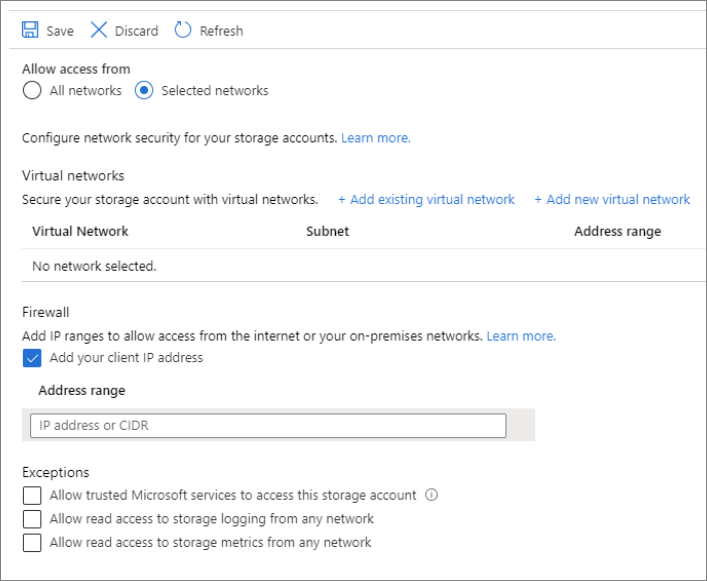 受保护的存储帐户